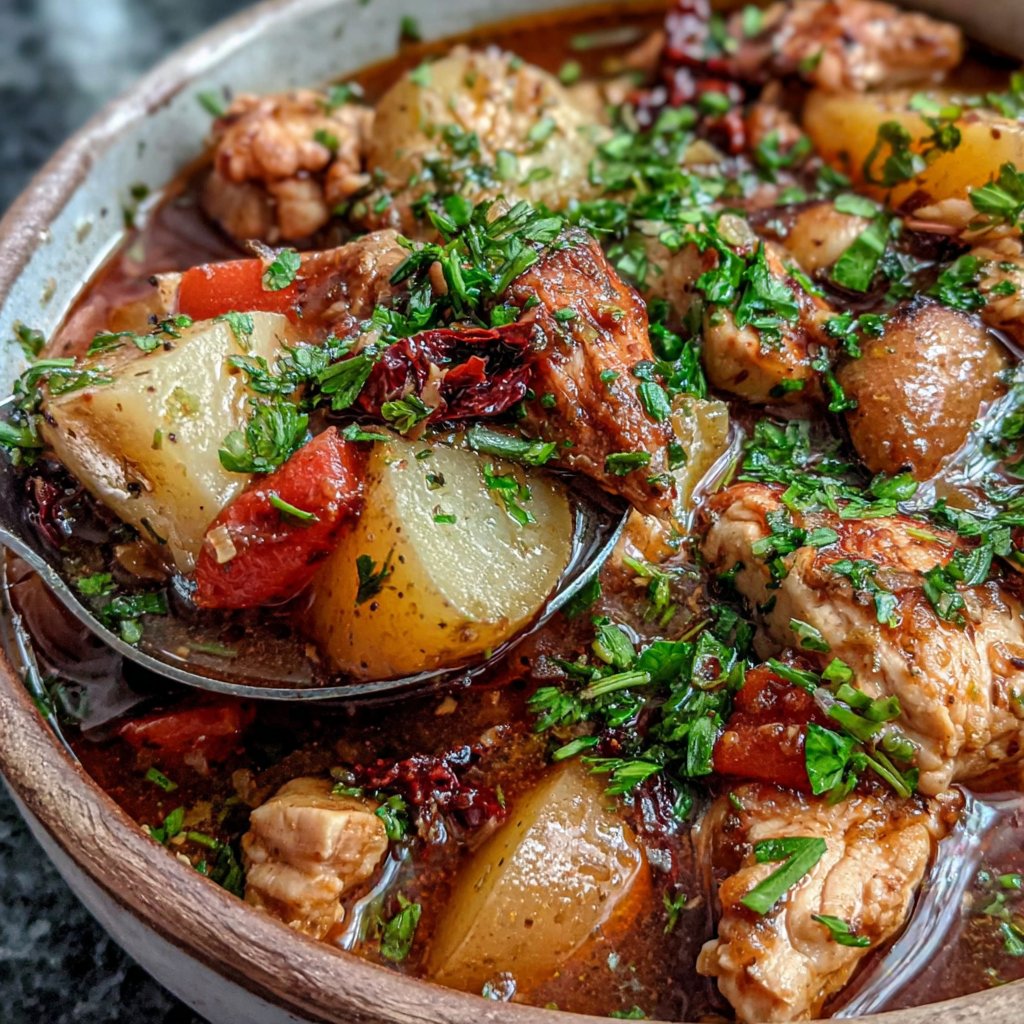 Slow-Cooked Turkey and Potato Stew