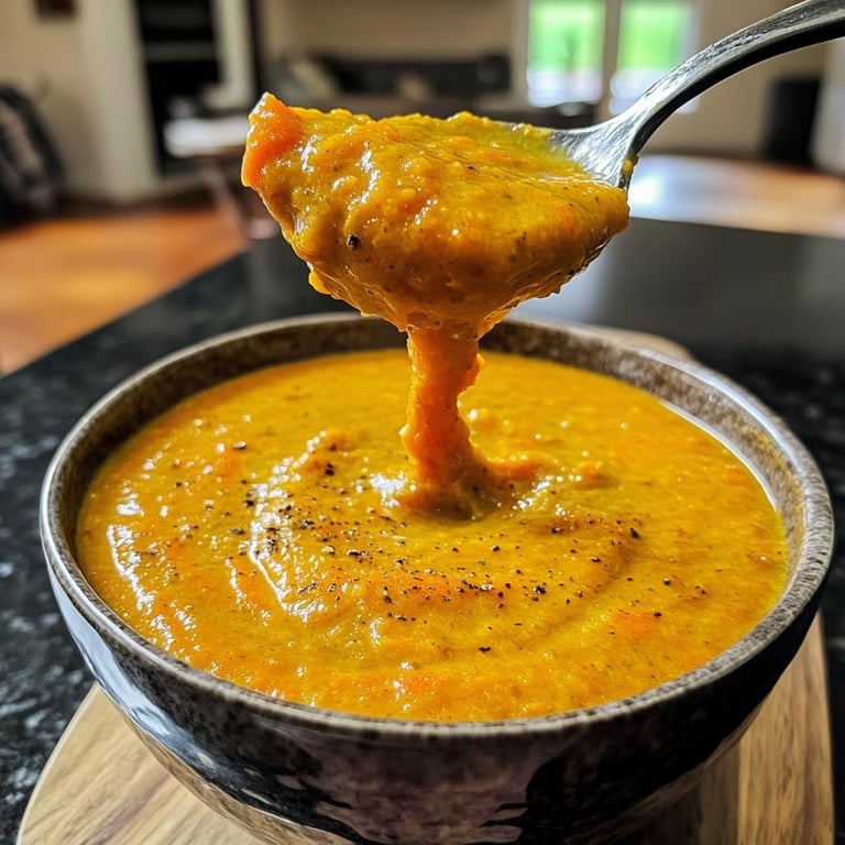 Healthy Vegan Roasted Carrot Soup