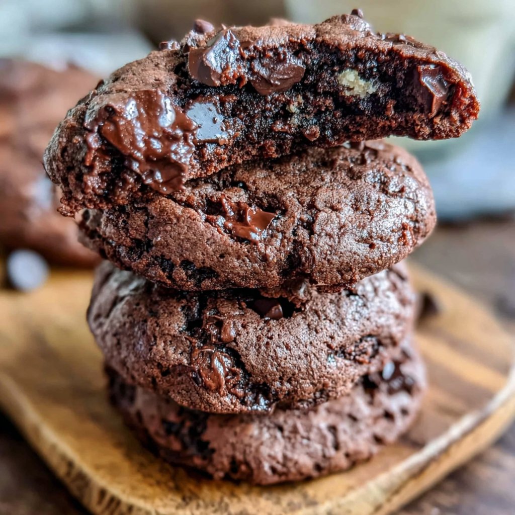 Espresso Brownie Cookie Stacks