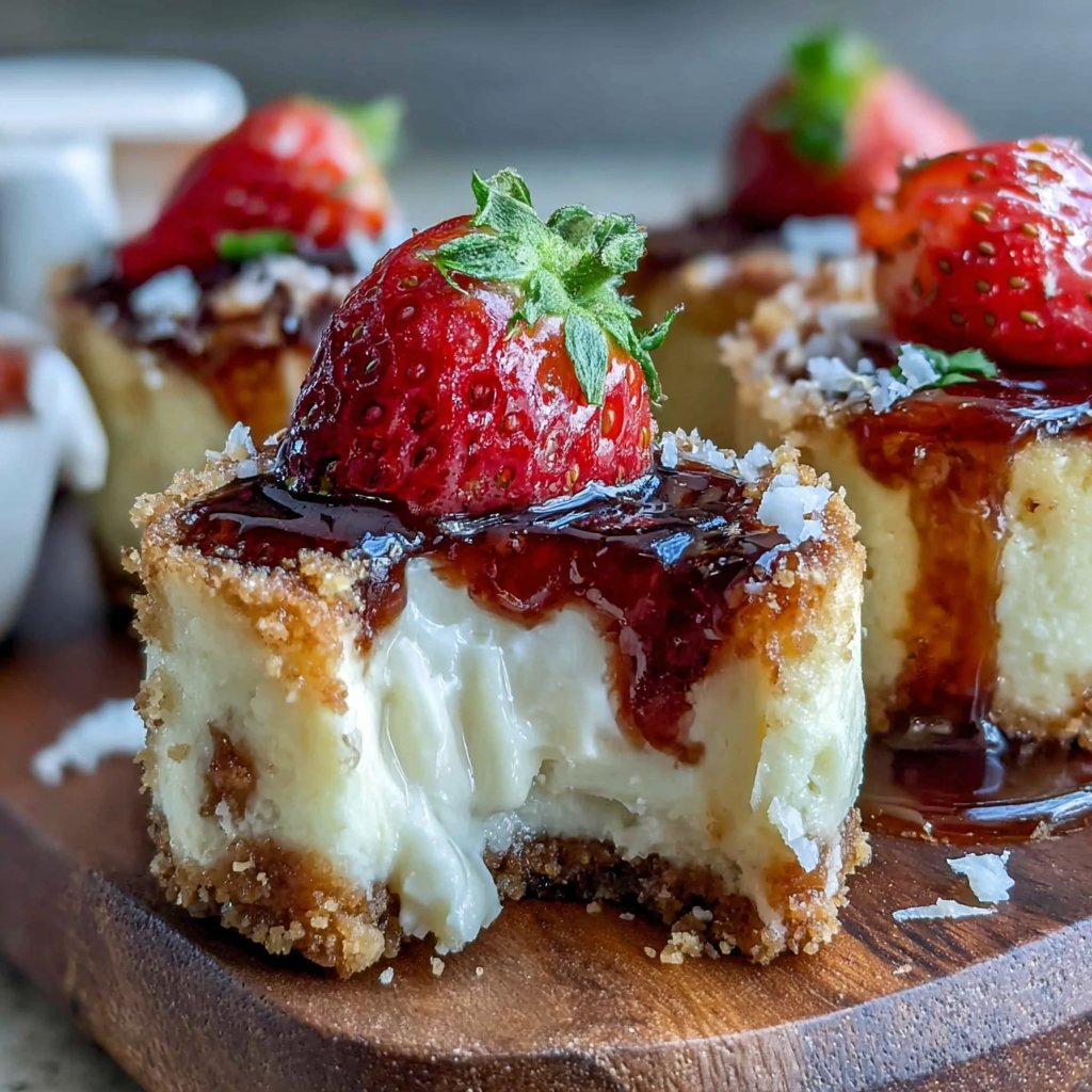 Strawberry-Balsamic Cheesecake Bites