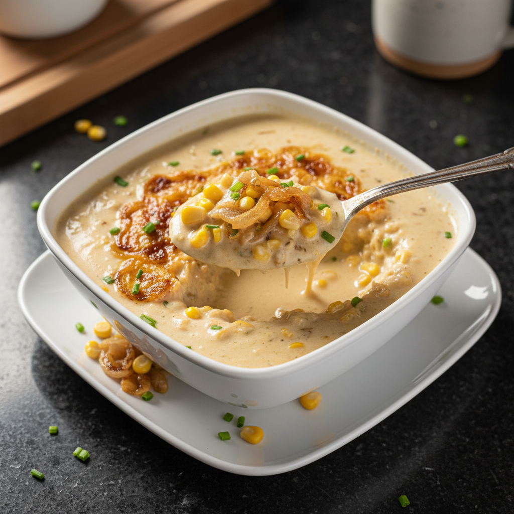 Caramelized Onion and Corn Chowder