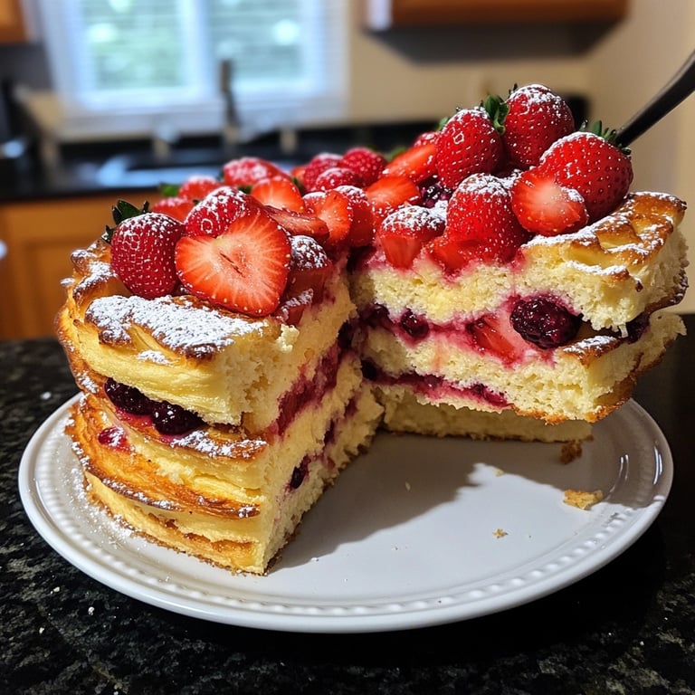Festive Berry Croissant French Toast Bake​