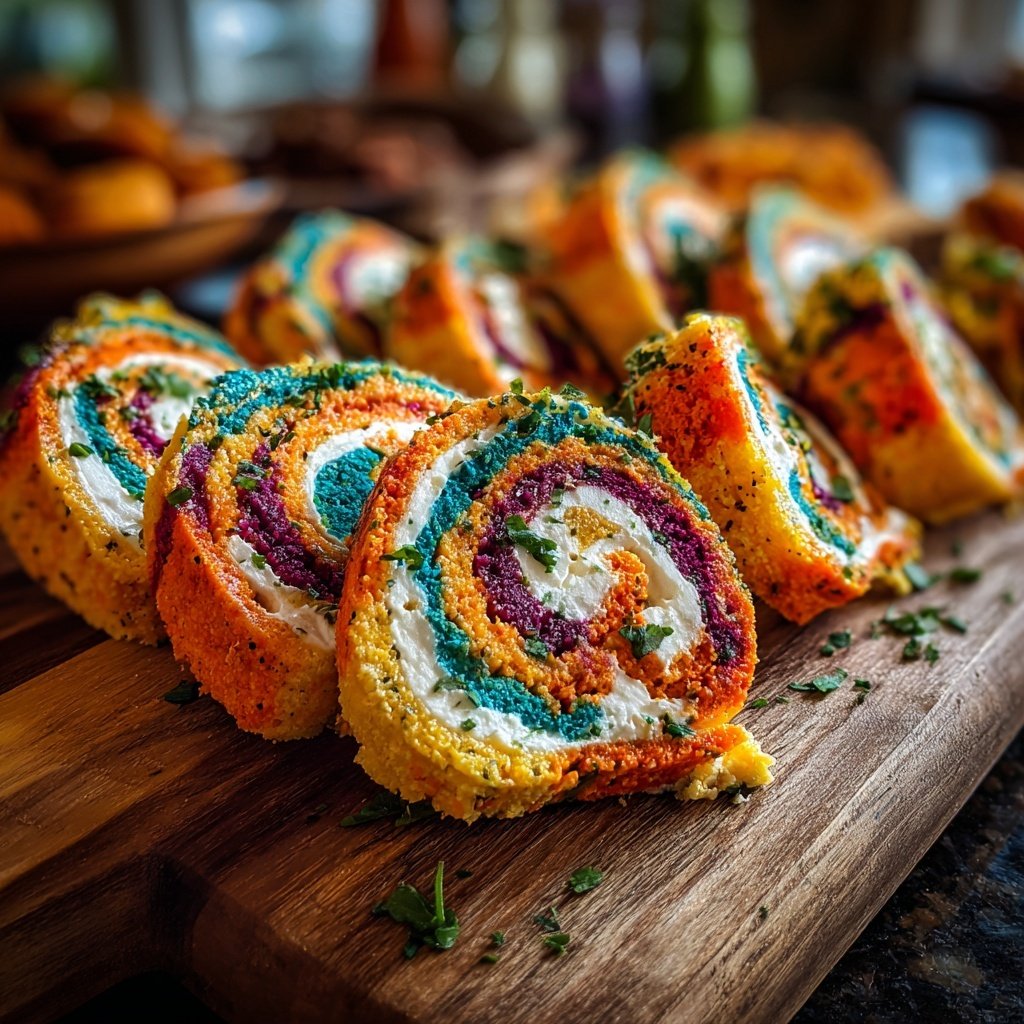 Rainbow Veggie Pinwheels