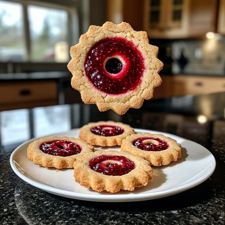Jam-Filled Linzer Eye Cookies