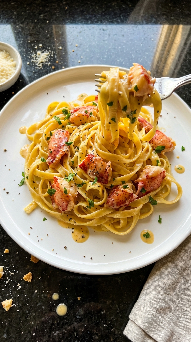 Pasta with Lobster and Cream