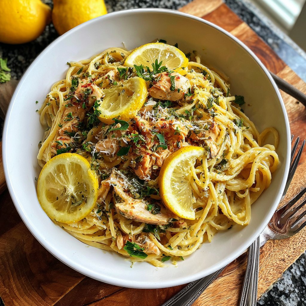 Lemon Roasted Chicken Pasta