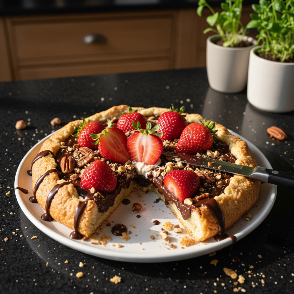 Chocolate Strawberry Tart with Nuts
