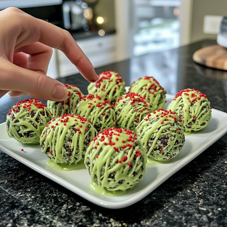 Easy No-Bake Grinch Oreo Balls for the Holidays