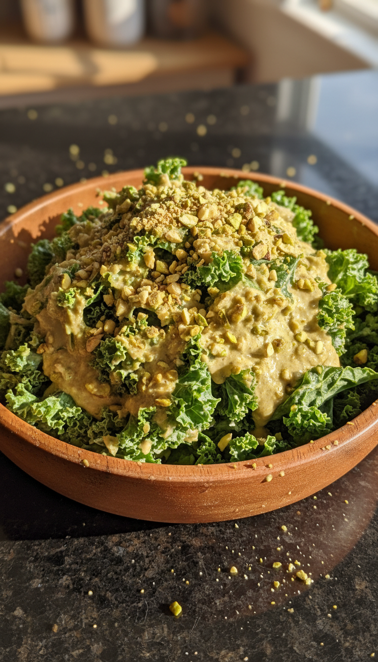 Pistachio Aioli Kale Salad