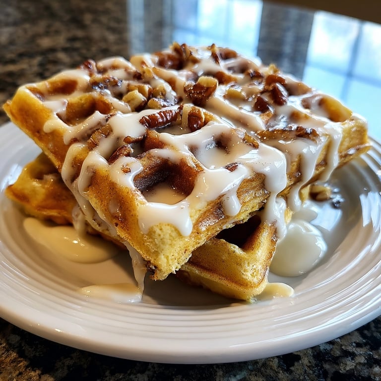 Cinnamon Roll Waffles Recipe