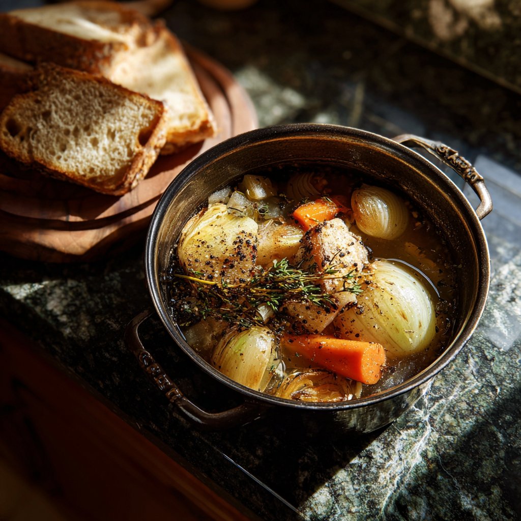 Onion Boil with Cracked Pepper
