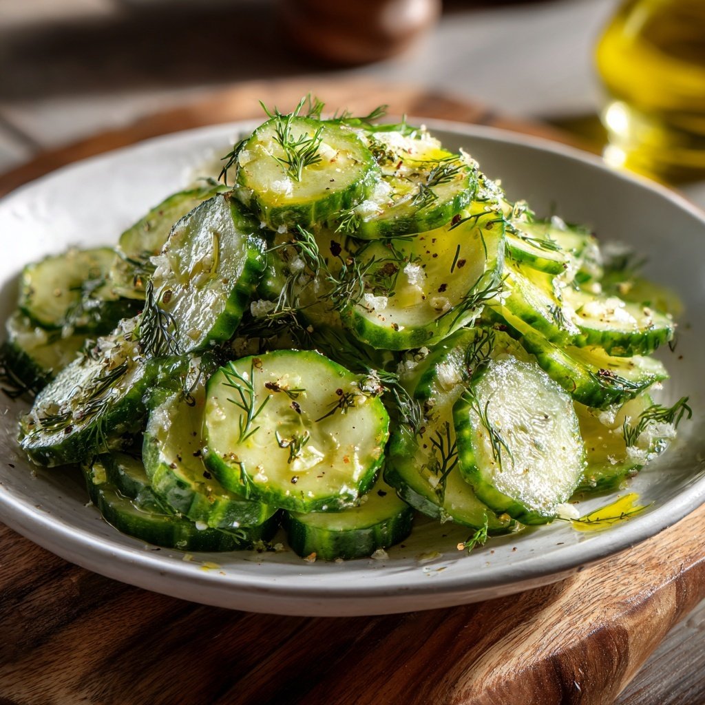 Simple Cucumber Salad with Dill